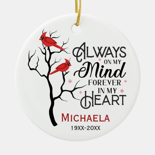 Gedenkstätte für Kardinal Keramik Ornament (Vorne)