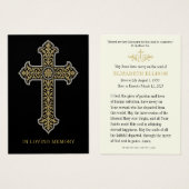 Gedenkstätte für katholische Beerdigung | Goldkreu (Vorne & Hinten)