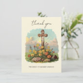 Gedenkstätte für katholische Blumenbeerdigung Beil Dankeskarte (Stehend Vorderseite)