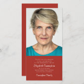 Gedenkstätte für klassische und einfache Fotos Dankeskarte (Vorne/Hinten)