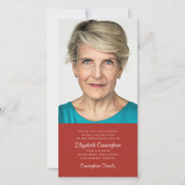 Gedenkstätte für klassische und einfache Fotos Dankeskarte