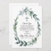 Gedenkstätte für Kreuz und Kranken Dankeschön Kart (Vorne/Hinten)