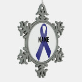 Gedenkstätte für Magenkrebs Schneeflocken Zinn-Ornament (Links)