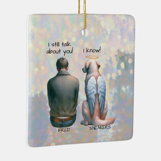 Gedenkstätte für männliche Hunde Keramikornament (Rechts)