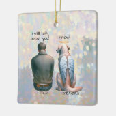 Gedenkstätte für männliche Hunde Keramikornament (Links)