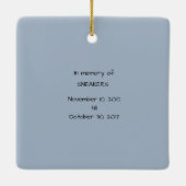 Gedenkstätte für männliche Hunde Keramikornament (Rückseite)