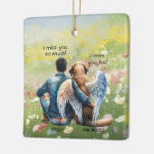 Gedenkstätte für männliche Hunde Keramikornament (Links)