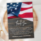 Gedenkstätte für Militärbeerdigung - Patriotische Dankeskarte