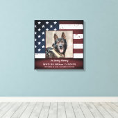 Gedenkstätte für Militärhunde zur Erinnerung Leinwanddruck (Insitu (Holzboden))