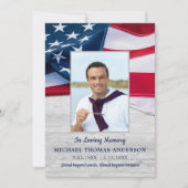 Gedenkstätte für Militärveteranen der amerikanisch Dankeskarte (Vorderseite)