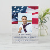 Gedenkstätte für Militärveteranen der amerikanisch Dankeskarte (Stehend Vorderseite)