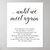 Gedenkstätte für moderne Schwarz-Weiß-Hochzeitgedi Poster (Vorne)