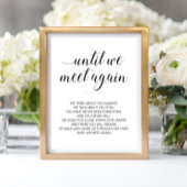 Gedenkstätte für moderne Schwarz-Weiß-Hochzeitgedi Poster