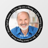 Gedenkstätte für personalisiertes Foto Fensteraufkleber (Blatt)