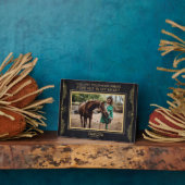 Gedenkstätte für personalisiertes Pferd-Foto Fotoplatte (Seite)