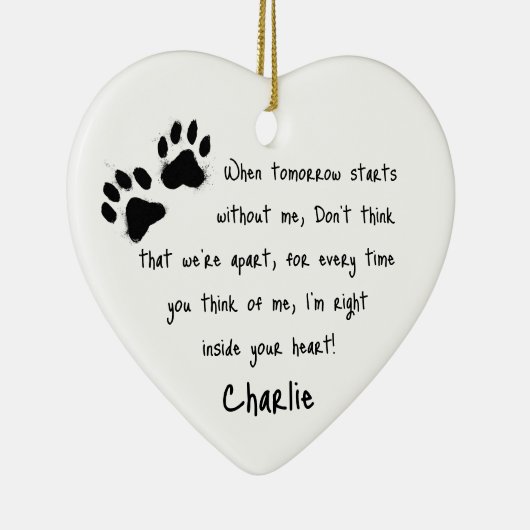 Gedenkstätte für Pet-Loss | Personalisierte Paw Pr Keramik Ornament