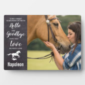 Gedenkstätte für Pferde - Beileid für Haustiere Fotoplatte (Vorderseite)