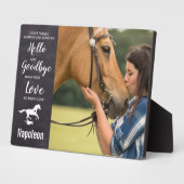 Gedenkstätte für Pferde - Beileid für Haustiere Fotoplatte (Seite)