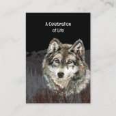 Gedenkstätte für Pocket Keepake Wolf Visitenkarte (Vorderseite)