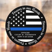 Gedenkstätte für Polizeibeamte für immer in unsere Fensteraufkleber (Blatt 2)