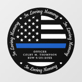 Gedenkstätte für Polizeibeamte ist gefallen Fensteraufkleber (Blatt)