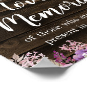 Gedenkstätte für rustikale Lila Blumenzitzer Poster (Ecke)