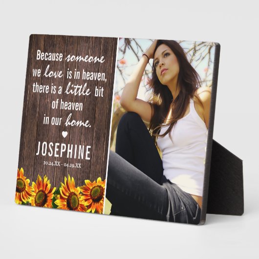 Gedenkstätte für rustikale Sonnenblumen | Foto Kee Fotoplatte (Seite)