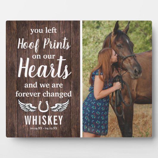 Gedenkstätte für Rustikales Pferd | FOTO Fotoplatte (Vorderseite)