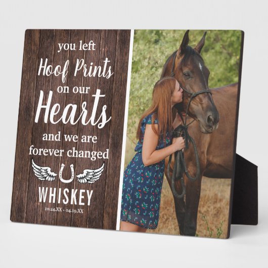 Gedenkstätte für Rustikales Pferd | FOTO Fotoplatte (Seite)