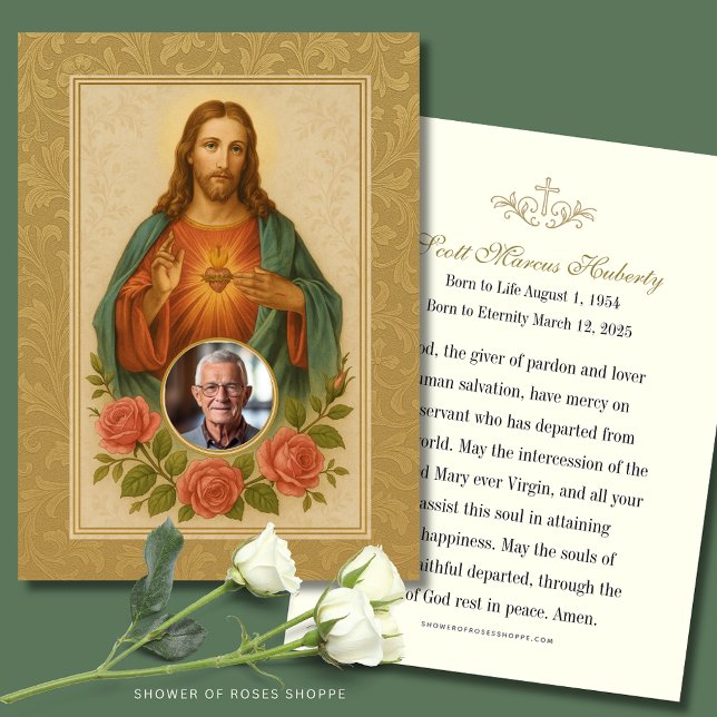 Gedenkstätte für Sacro Heart Beerdigung mit Foto & (Von Creator hochgeladen)