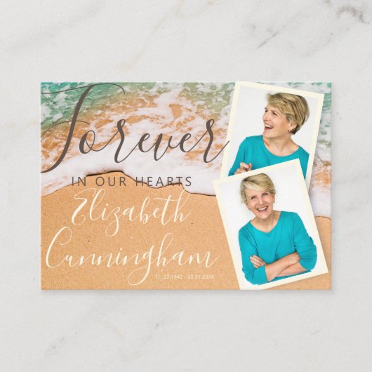 Gedenkstätte für Sandy Ocean Beach Foto Visitenkarte (Vorderseite)