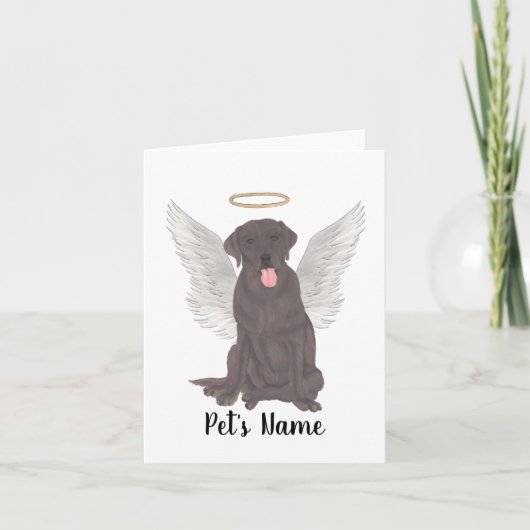 Gedenkstätte für Schokolade-Labrador-Beileid Karte (Vorderseite)