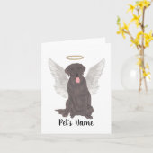 Gedenkstätte für Schokolade-Labrador-Beileid Karte (Gelbe Blume)