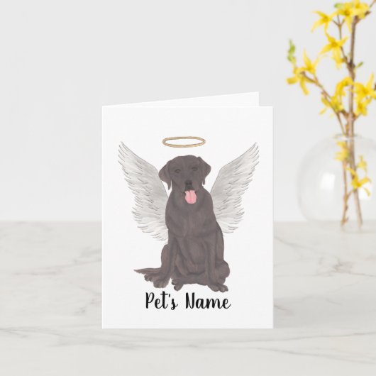 Gedenkstätte für Schokolade-Labrador-Beileid Karte (Gelbe Blume)