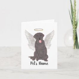 Gedenkstätte für Schokolade-Labrador-Beileid Karte