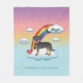 Gedenkstätte für Schwarz und Tan Rottweiler-Hunde Fleecedecke (Vorderseite)