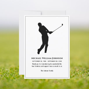 Gedenkstätte für Schwarz-Weiß-Golf Dankeskarte