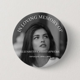 Gedenkstätte für Schwarz-weißes Foto Button