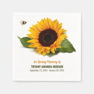 Gedenkstätte für Sonnenblumen Serviette