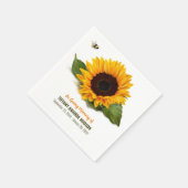 Gedenkstätte für Sonnenblumen Serviette (Ecke)