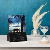 Gedenkstätte für spirituelles Gedicht "Horse Indiv Fotoplatte (Seite)