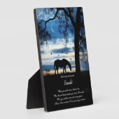 Gedenkstätte für spirituelles Gedicht "Horse Indiv Fotoplatte (Seite)