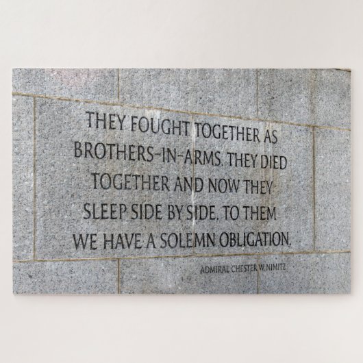 Gedenkstätte für Veteranen des Zweiten Weltkriegs Puzzle (Horizontal)