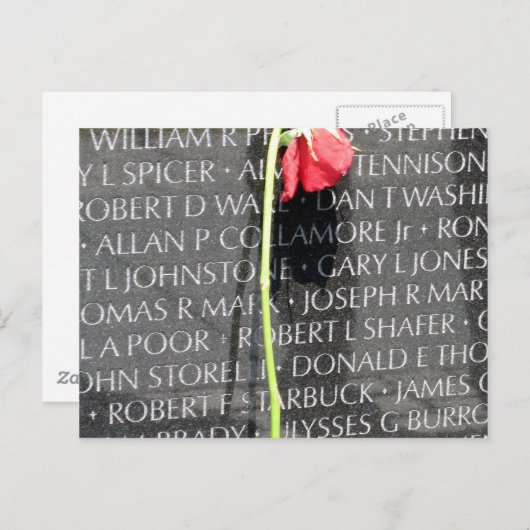 Gedenkstätte für vietnam postkarte (Vorne/Hinten)
