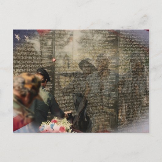 Gedenkstätte für Vietnamveteranen Postkarte (Vorderseite)