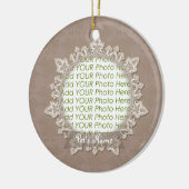 Gedenkstätte für Vintage Spitzen-Ziegenpferde Keramikornament (Links)