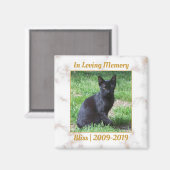 Gedenkstätte für weißes und goldenes Marmor Magnet (Vorderseite/Rückseite)