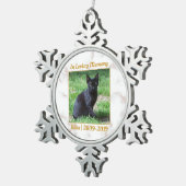 Gedenkstätte für weißes und goldenes Marmor Schneeflocken Zinn-Ornament (Rechts)