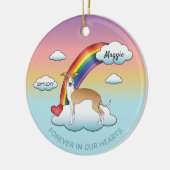 Gedenkstätte für Windhund-Rainbow Keramik Ornament (Links)