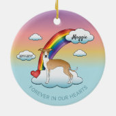Gedenkstätte für Windhund-Rainbow Keramik Ornament (Hinten)